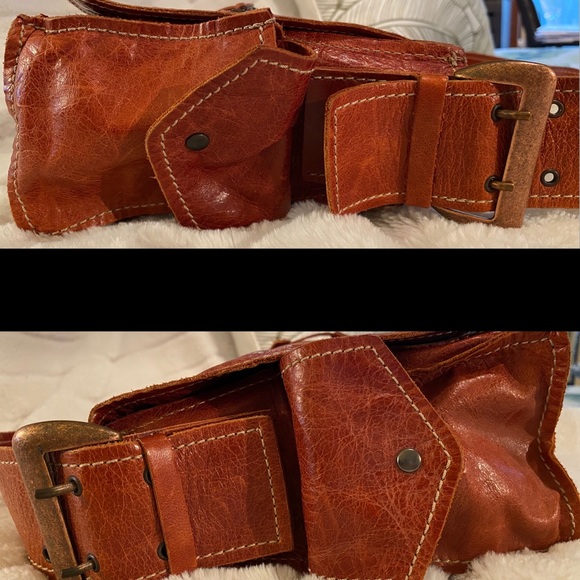 Francesco Biasia Leather Boho Style Shoulder Bag - Picture 14 of 14